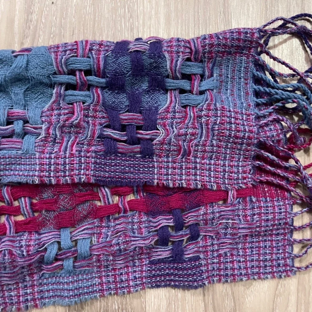 Suantrai Irish Wool Purple Knit Scarf Fall Holiday Celtic Whimseygoth Fairycore
